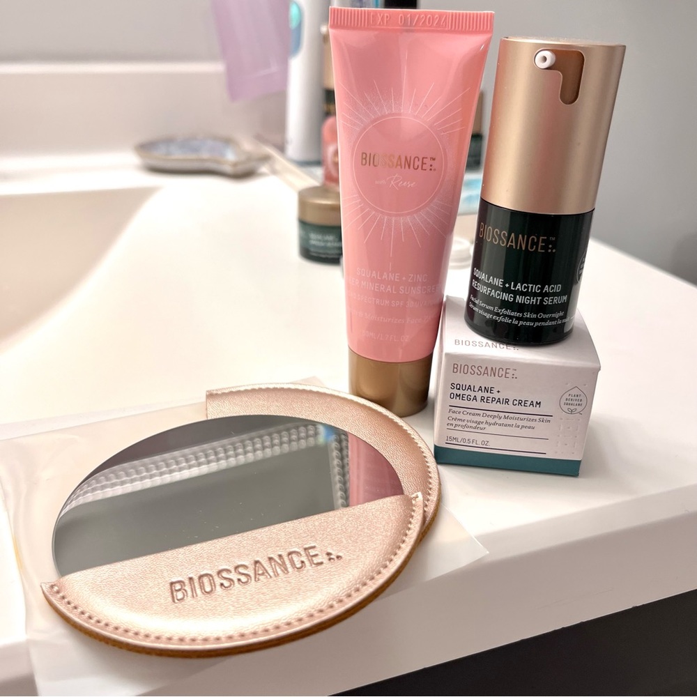 New Biossance Squaline Zinc Mineral Sunscreen + Freebies